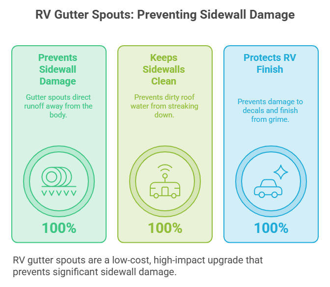 RV Gutter Spouts- Preventing Sidewall Damage